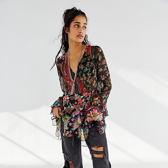 NWT Free People Magic Hour Wrap Top - Picture 10 of 10